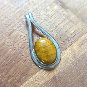 Tiger's Eye & Silver Pendant